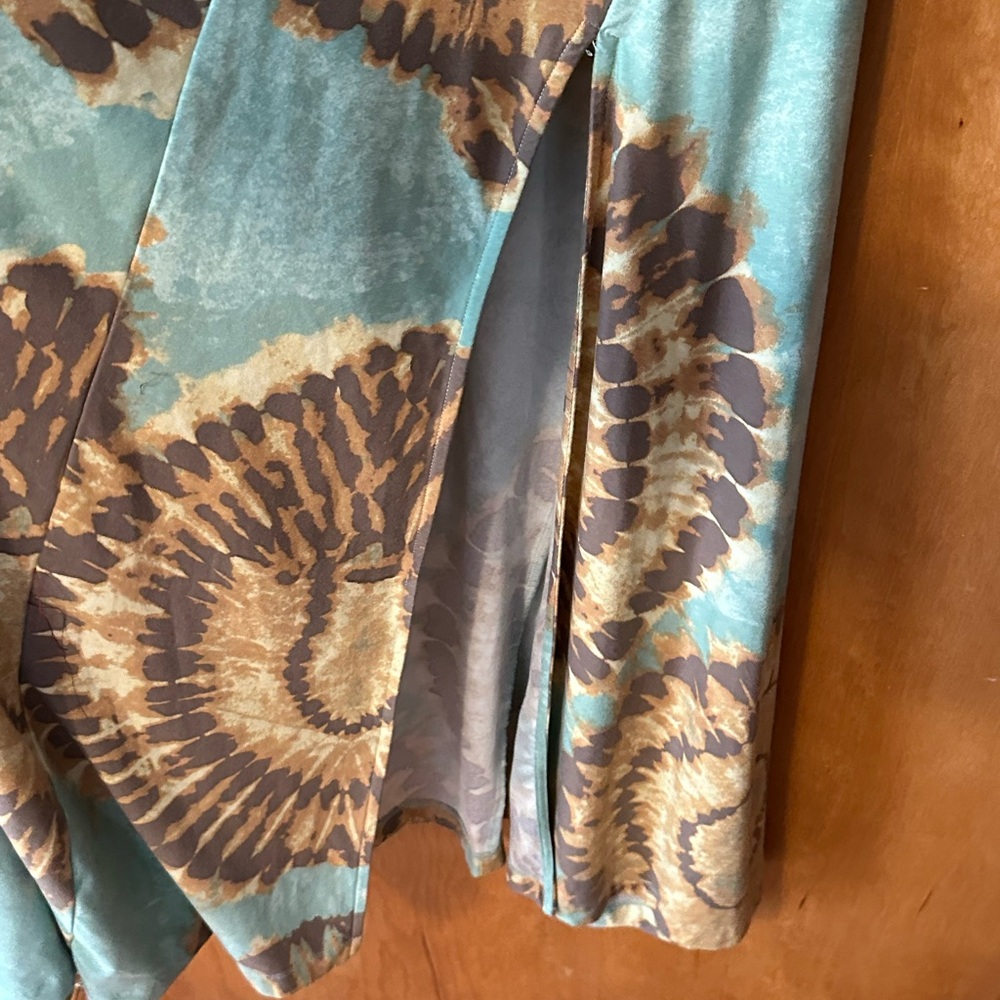 Free People Teal and Brown Spiral Maxi Dress - Picture 7 of 8